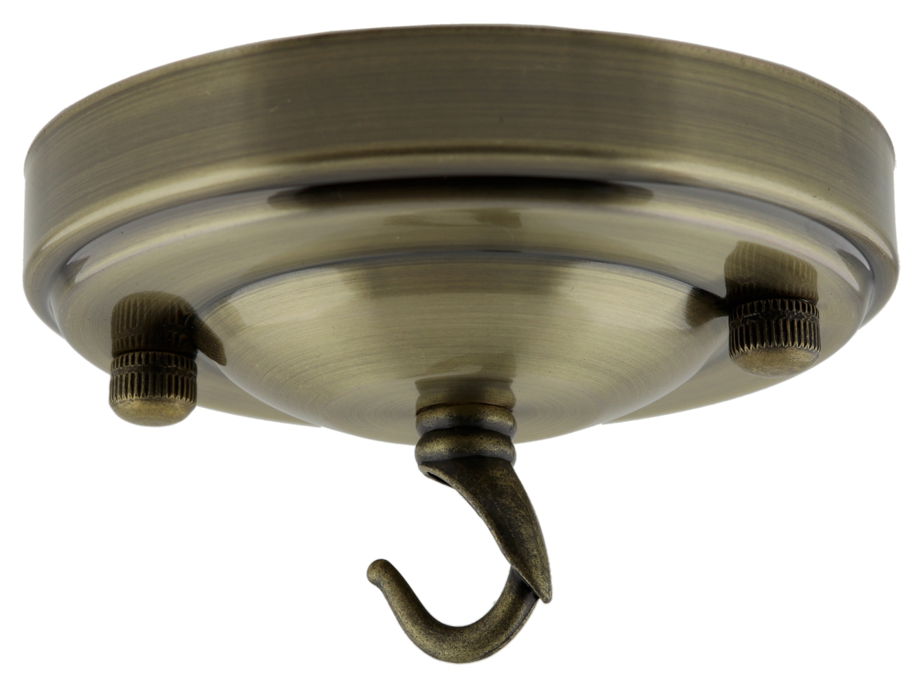 Vintage Ceiling Rose In Antique Brass Finish 106mm Dia with Chain Hook