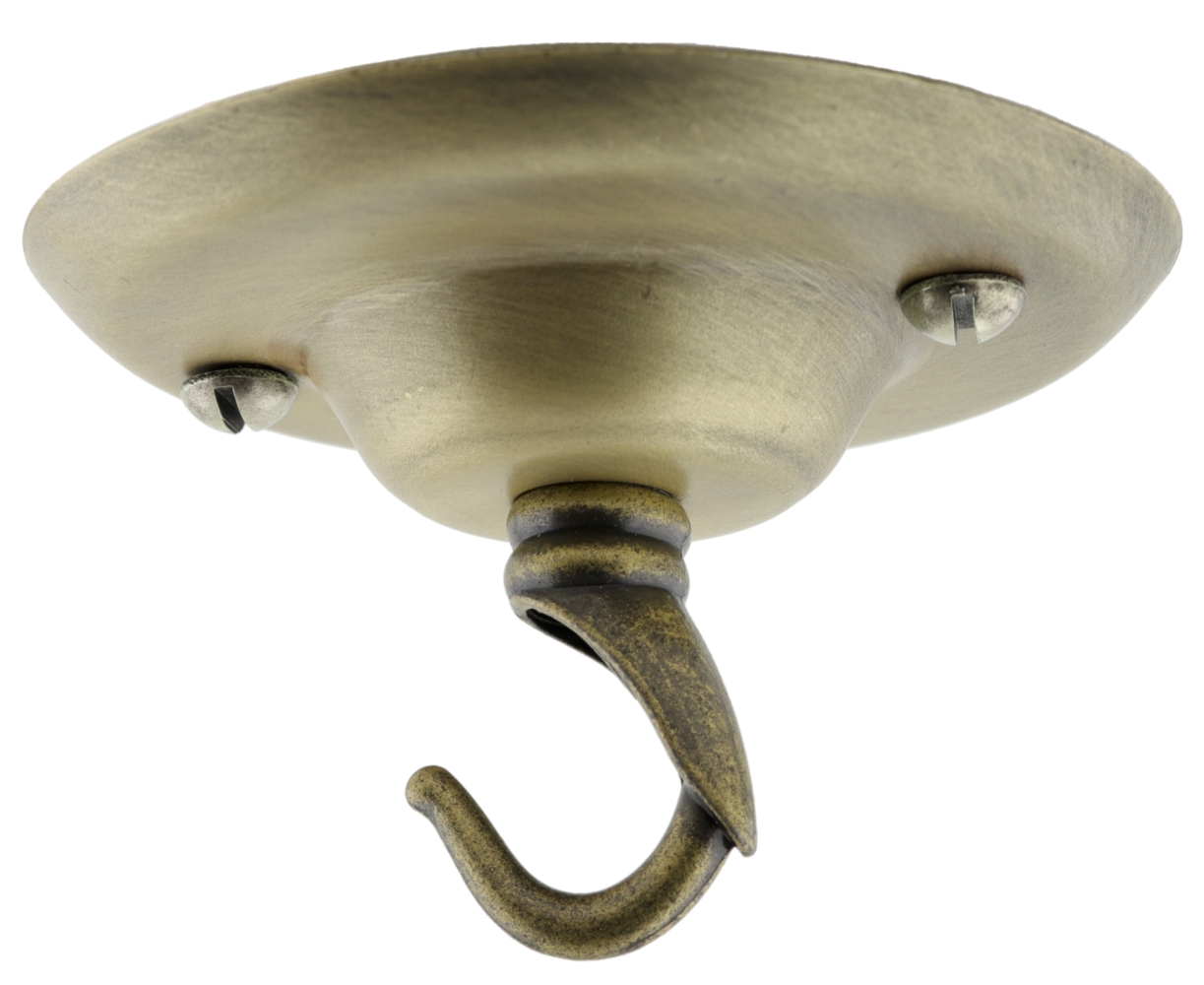Details About Art Deco Styled Ceiling Rose And Hook In Antique Brass Finish
