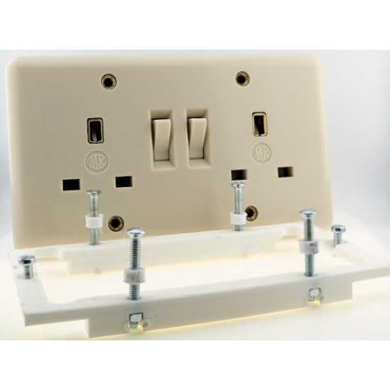 MK Raised Profile Double Socket Fitting Kit (socket not included) MK Raised Profile Double Socket Fitting Kit (socket not included)