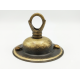 Solid Brass Ceiling Rose with Deco Style Loop in Hand-Antiqued Finish