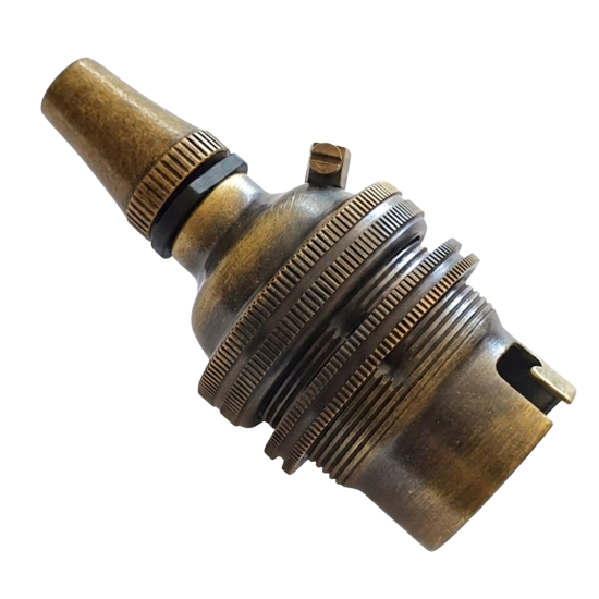 Antique Brass Vintage Ceiling Pendant Kit | B22 Bayonet Set