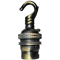 Lampholder B22 Antique Brass with Shade Ring, Chain Hook