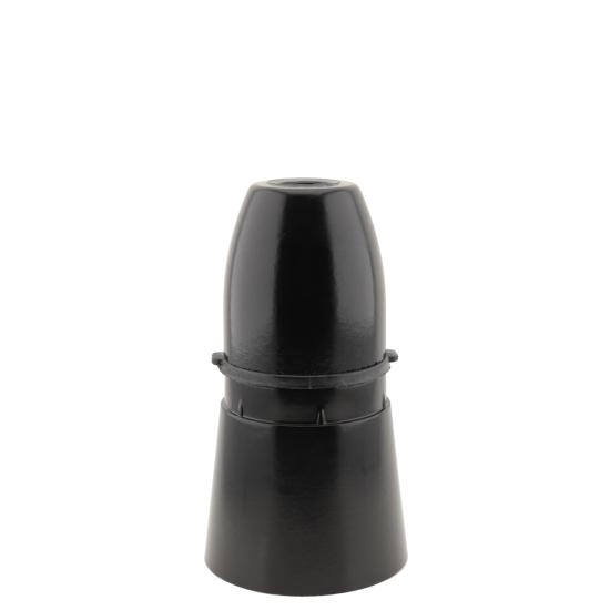 Lampholder B22 Black With Shade Skirt and 10mm Threaded Entry