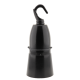 Lampholder B22 Black With Shade Skirt and Metal Chain Hook