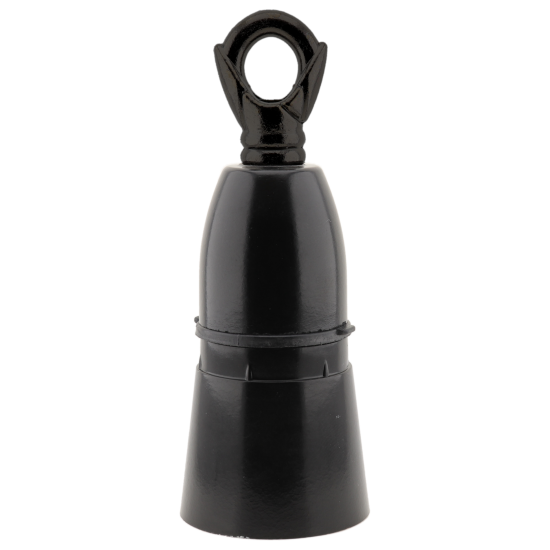 Lampholder B22 Black With Shade Skirt and Metal Chain Loop Lampholder B22 Black With Shade Skirt and Metal Chain Loop
