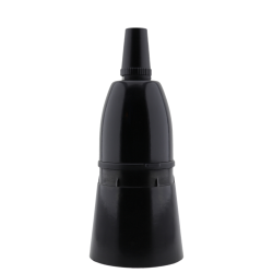 Lampholder B22 Black With Shade Skirt and Metal Cord Grip Lampholder B22 Black With Shade Skirt and Metal Cord Grip