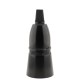 Black Bakelite Ceiling Pendant Kit with B22 Skirted Lampholder and Classic Ivory Flex