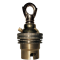 Lampholder B22 Polished Brass with Shade Ring, Chain Loop