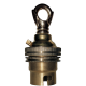 Lampholder B22 Polished Brass with Shade Ring, Chain Loop Lampholder B22 Polished Brass with Shade Ring, Chain Loop