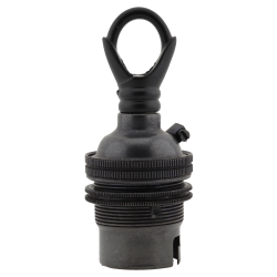 Lampholder B22 Dark Bronze with Shad Ring, Metal Loop Lampholder B22 Dark Bronze with Shad Ring, Metal Loop