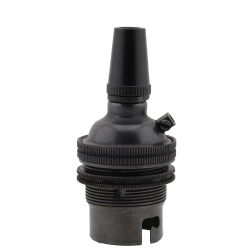 Lampholder B22 Dark Bronze with Shade Ring, Metal Cord Grip Lampholder B22 Dark Bronze with Shade Ring, Metal Cord Grip