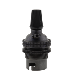 Lampholder B22 Dark Bronze with Shade Ring, Nylon Cord Grip