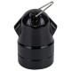 Glazed Porcelain Festoon E27 Lampholder in Black