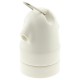 Glazed Porcelain Festoon E27 Lampholder in White