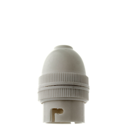Lampholder B22 in Ivory Bakelite with Shade Ring Lampholder B22 in Ivory Bakelite with Shade Ring