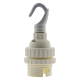 Lampholder B22 White With Shade Ring and Metal Chain Hook Lampholder B22 White With Shade Ring and Metal Chain Hook
