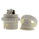 Lampholder B22 White With Shade Ring and 10mm Threaded Entry Lampholder B22 White With Shade Ring and 10mm Threaded Entry