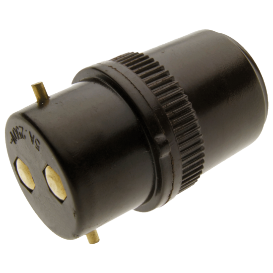 B22 Plug Bulb Socket Extension 5Amp Brown Bakelite Period Style B22 Plug Bulb Socket Extension 5Amp Brown Bakelite Period Style