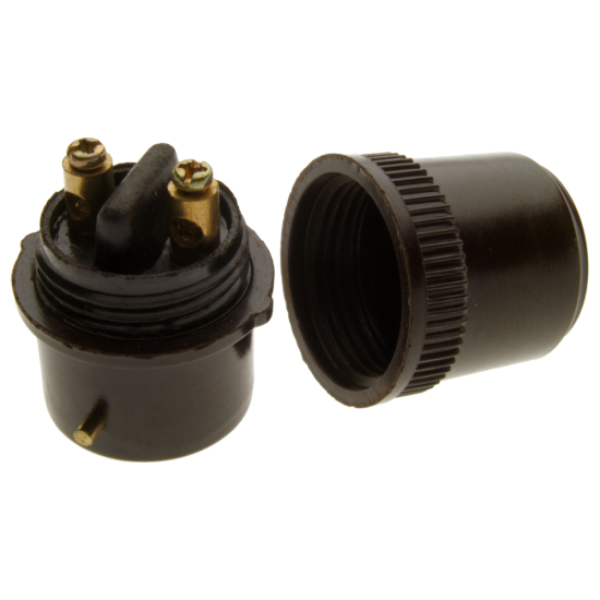 B22 Plug Bulb Socket Extension 5Amp Brown Bakelite Period Style B22 Plug Bulb Socket Extension 5Amp Brown Bakelite Period Style