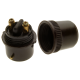 B22 Plug Bulb Socket Extension 5Amp Brown Bakelite Period Style
