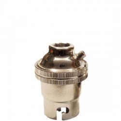 Plain Skirt B22 Lampholder in Silver Nickel Finish BC-B22d-Bayonet Cap Plain Skirt B22 Lampholder in Silver Nickel Finish BC-B22d-Bayonet Cap