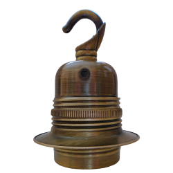 Lampholder E27 Antique Brass Finish with Shade Ring and Metal Hook Lampholder E27 Antique Brass Finish with Shade Ring and Metal Hook