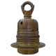 Lampholder E27 Antique Brass Finish with Shade Ring and Metal Loop Lampholder E27 Antique Brass Finish with Shade Ring and Metal Loop