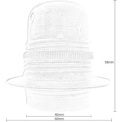 Lampholder E27 Antique Brass Finish with Shade Ring and Metal Hook