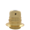 Lampholder E27 Polished Brass Finish with Shade Ring and 10mm Threaded Entry