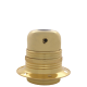 Lampholder E27 Polished Brass Finish with Shade Ring and 10mm Threaded Entry