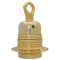 Lampholder E27 Polished Brass Finish with Shade Ring and Metal Loop
