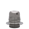 Lampholder E27 Silver Nickel Finish with Shade Ring and 10mm Threaded Entry