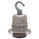 Lampholder E27 Silver Nickel Finish with Shade Ring and Metal Hook Lampholder E27 Silver Nickel Finish with Shade Ring and Metal Hook