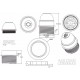 Lampholder E27 Off-White Thermoset Plastic with Shade Ring, Nylon Cord Grip Lampholder E27 Off-White Thermoset Plastic with Shade Ring, Nylon Cord Grip
