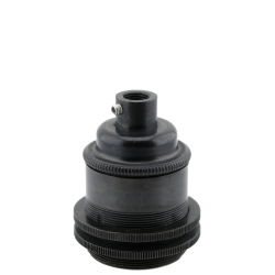 Traditional Edison Screw Bulb Holder (E27) with 2 Shade Rings with Lockable 10mm Threaded Entry in Bronze Finish Traditional Edison Screw Bulb Holder (E27) with 2 Shade Rings with Lockable 10mm Threaded Entry in Bronze Finish