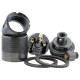 Traditional Edison Screw Bulb Holder (E27) with 2 Shade Rings and Integrated Cord Grip in Bronze Finish Traditional Edison Screw Bulb Holder (E27) with 2 Shade Rings and Integrated Cord Grip in Bronze Finish