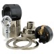Traditional Edison Screw Bulb Holder (E27) with 2 Shade Rings and Metal Deco Styled Loop in Chrome Effect Finish