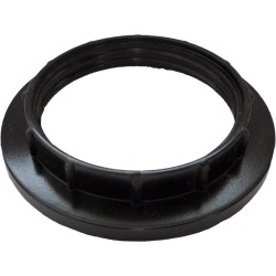 E27 Bulb Holder Additional Shade Ring in Black Bakelite E27 Bulb Holder Additional Shade Ring in Black Bakelite