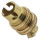 Lampholder B15 Raw Brass with Shade Ring 10mm Threaded Entry