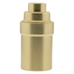 Lampholder SES E14 in Raw Brass with Plain Skirt with 10mm Entry