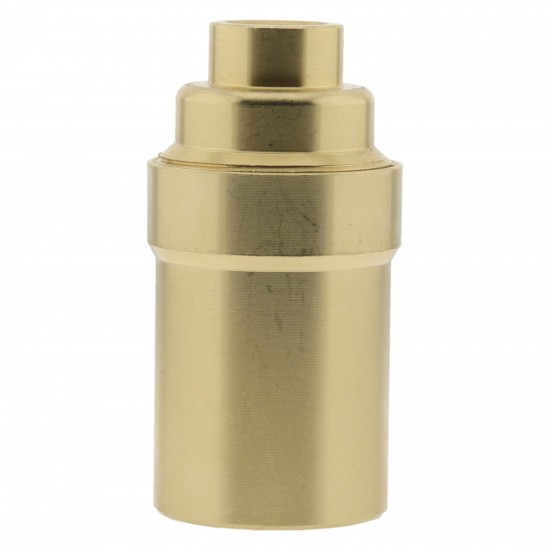Lampholder SES E14 in Raw Brass with Plain Skirt with 10mm Entry