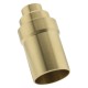 Lampholder SES E14 in Raw Brass with Plain Skirt with 10mm Entry