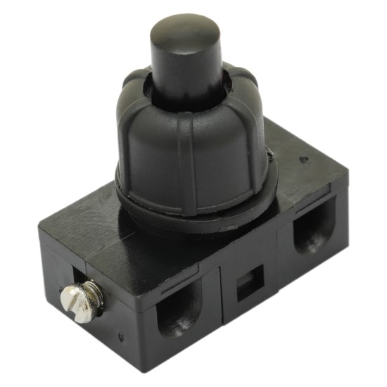 Mini 2A ON-Off Mains 240V Push Button Panel Switch in Black