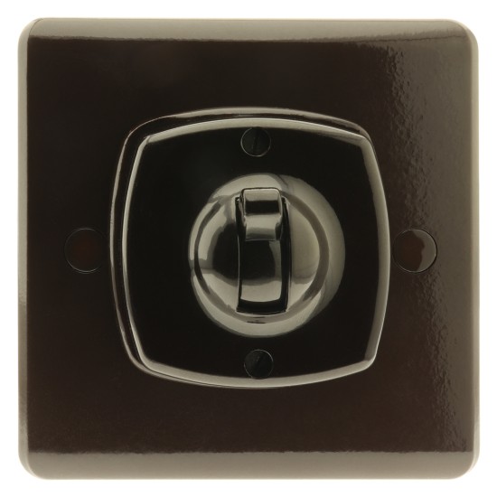 Vintage Britmac Bakelite Light Switch on a Matching Flush Panel Plinth