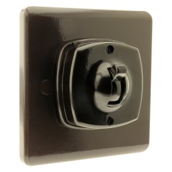 Vintage Britmac Bakelite Light Switch on a Matching Flush Panel Plinth