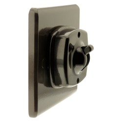 Vintage Britmac Bakelite Light Switch on a Matching Flush Panel Plinth