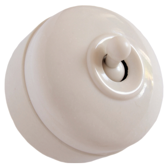 Crabtree Domed Off-White Bakelite Toggle Light Switch 2Way
