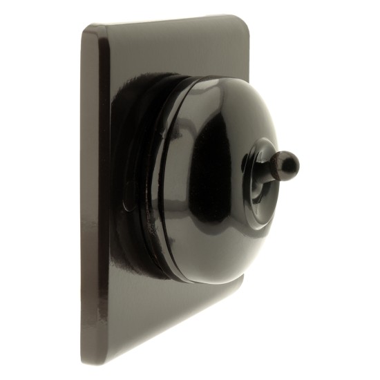 Vintage Crabtree Bakelite Light Switch on a Matching Flush Panel Plinth 2Way