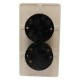 GEC 'Mutac' Flush Panel Ivory Vintage Bakelite Toggle Light Switch 2Way 2Gang