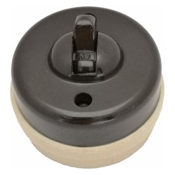 GEC Brown And Ivory Bakelite Toggle Light Switch GEC Brown And Ivory Bakelite Toggle Light Switch